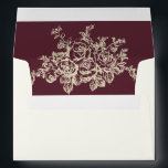 Regency Garden Vintage Classic Romantic Wedding  Envelope<br><div class="desc">Designed to pair seamlessly with your invitation suite,  the classic oval crest and delicate ornamental detailing on rich dark burgundy evoke heirloom European elegance. Perfect for garden weddings,  historic estates,  and literary inspired celebrations.</div>