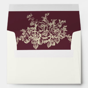 Regency Garden Vintage Classic Romantic Wedding  Envelope