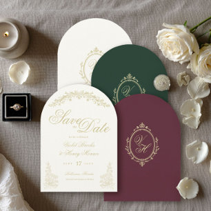 Regency Garden Vintage Classic Romantic Wedding Save The Date