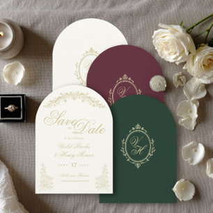 Regency Garden Vintage Classic Romantic Wedding Save The Date