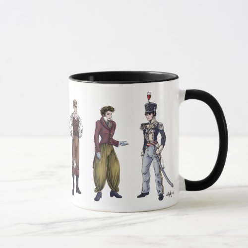 Regency Gentlemen History Fashion Jane Austen Mug
