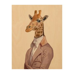 Regency Giraffe Wood Wall Decor