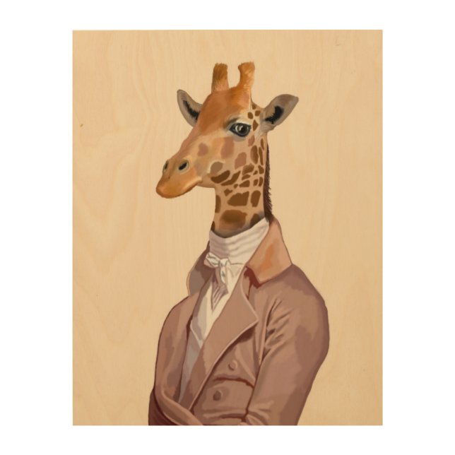 Regency Giraffe Wood Wall Decor (Front)
