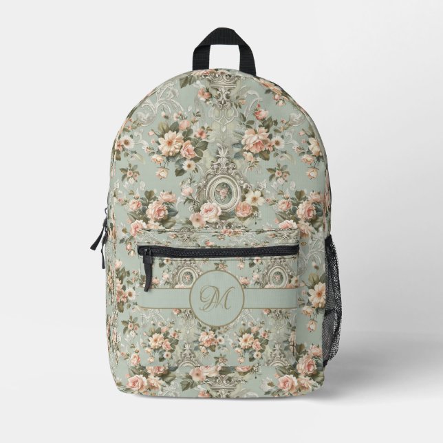 Regency Inspired Personalized Printed Backpack (Front)