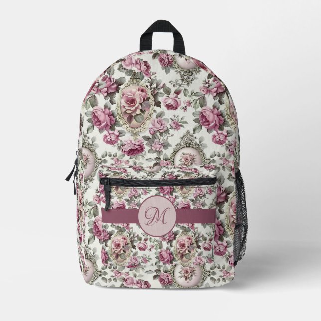 Regency Inspired Personalized Printed Backpack (Front)