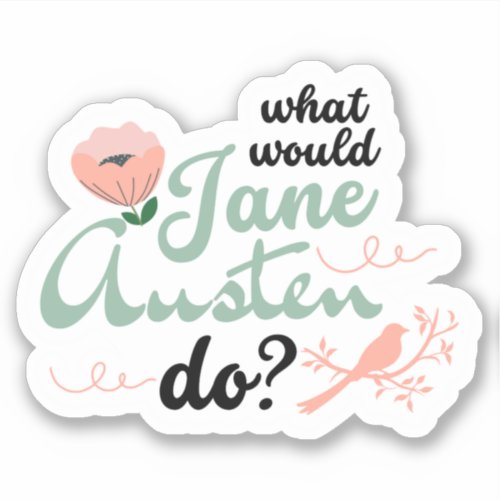 Regency Jane Austen Romantic Sticker