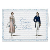 Regency Kontra Dance Contradance Notecards (Front Horizontal)