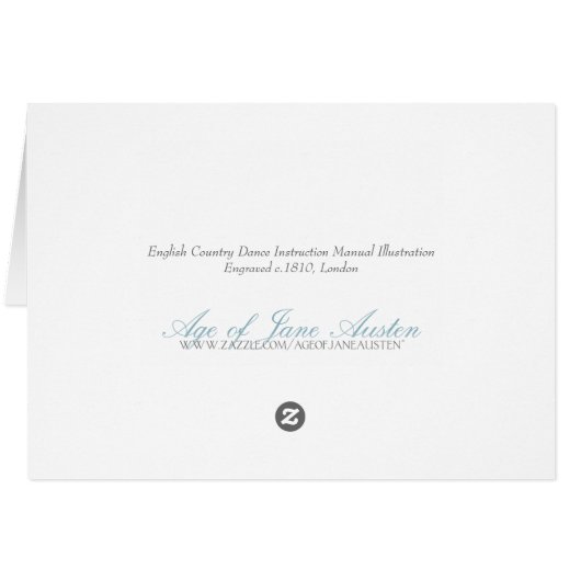 Regency Kontra Dance Contradance Notecards (Back Horizontal)