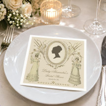 Regency Ladies Bridal Shower Vintage Calligraphy