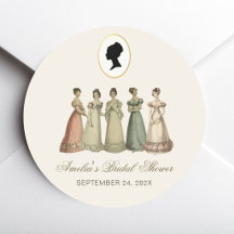 Regency Ladies Bridal Shower Vintage Silhouette