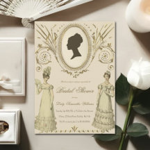 Regency Ladies Vintage Calligraphy Bridal Shower