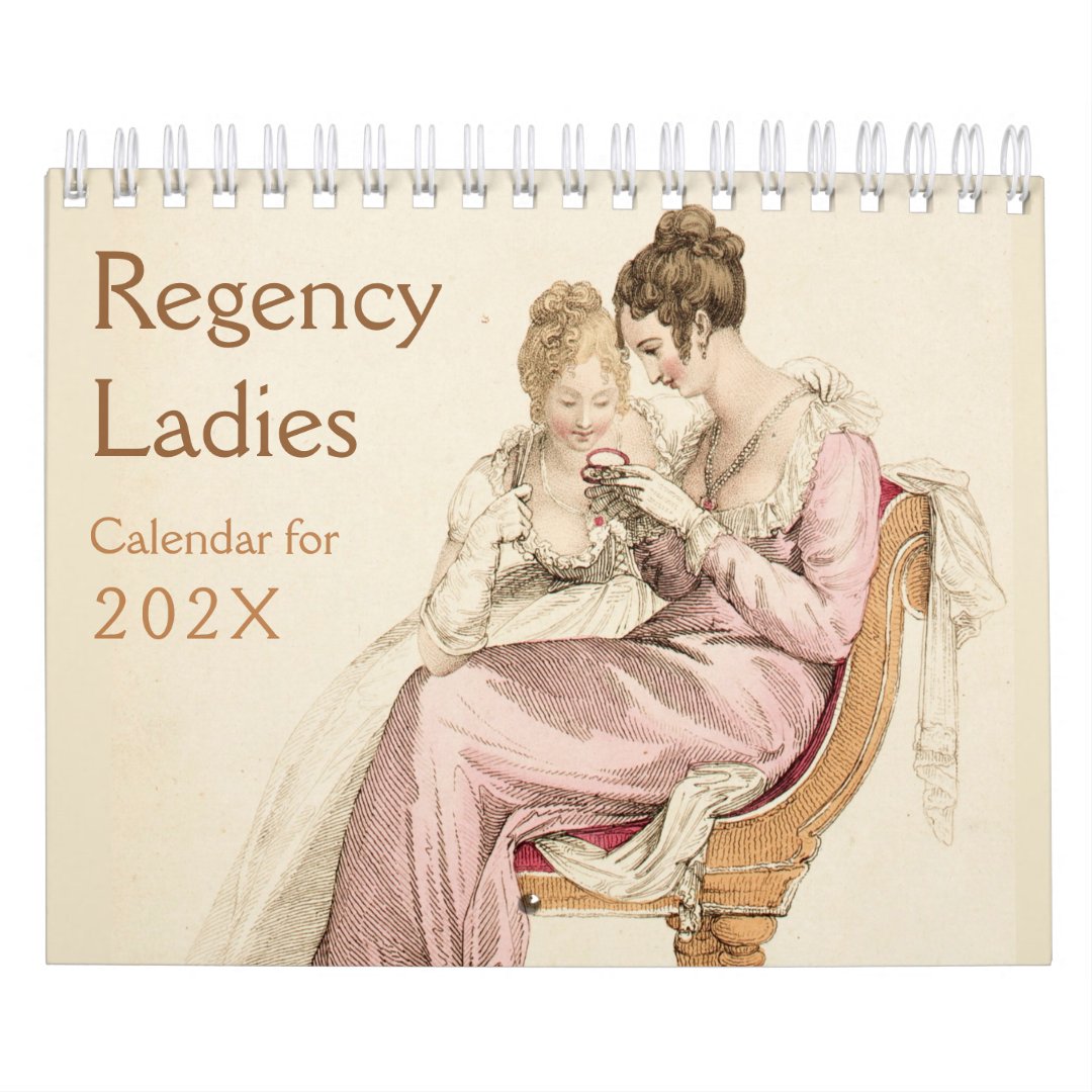 Regency Ladies Vintage Jane Austen Fans Calendar Zazzle