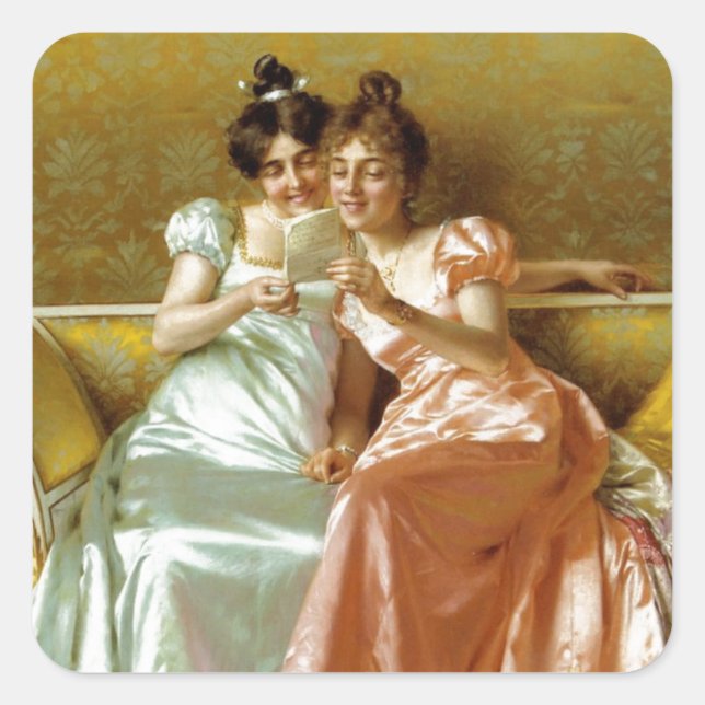 Regency Letter Square Sticker (Front)