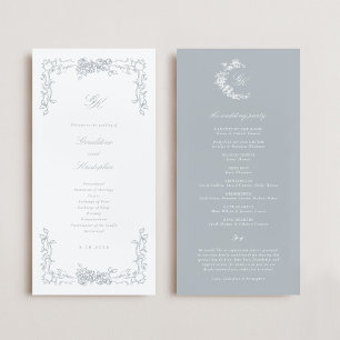 Regency Monogram Wedding Program