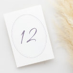 Regency Purple Classic Cameo Wedding Table Number<br><div class="desc">Classic and elegant,  Bridgerton inspired,  regency purple cameo wedding table number. Customise with table number. Double sided. Designed to match our Classic Regency Purple Cameo Wedding Collection.</div>