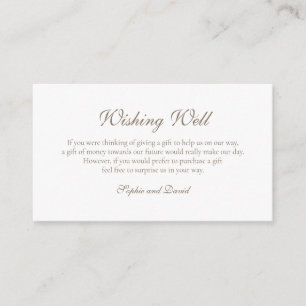 Regency Purple Fleur de Lis Wedding Wishing Well Enclosure Card