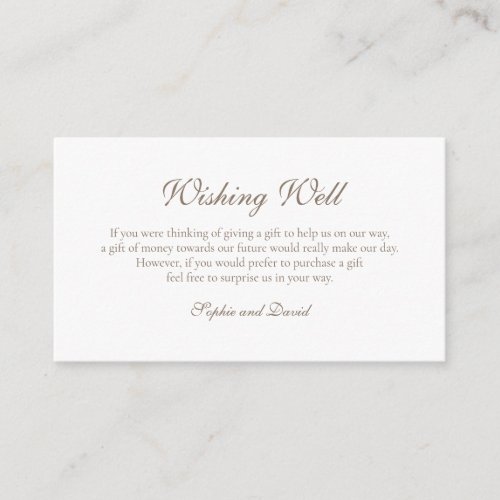 Regency Purple Fleur de Lis Wedding Wishing Well Enclosure Card