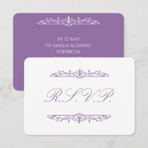 Regency  Purple RSVP Card