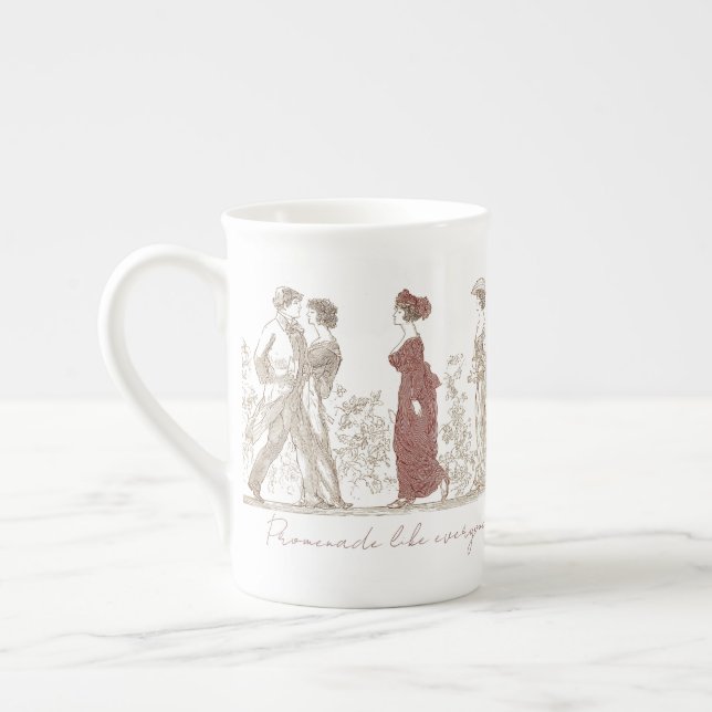 Regency Romance  Bone China Mug (Left)