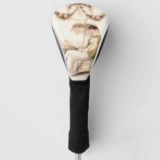 Regency Rose Garden Reading Lady Golf Head Cover