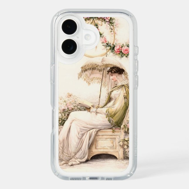 Regency Rose Garden Reading Lady Speck iPhone Case (Front)