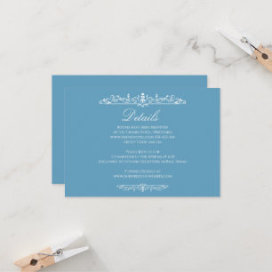 Regency Style Wedding Details Card