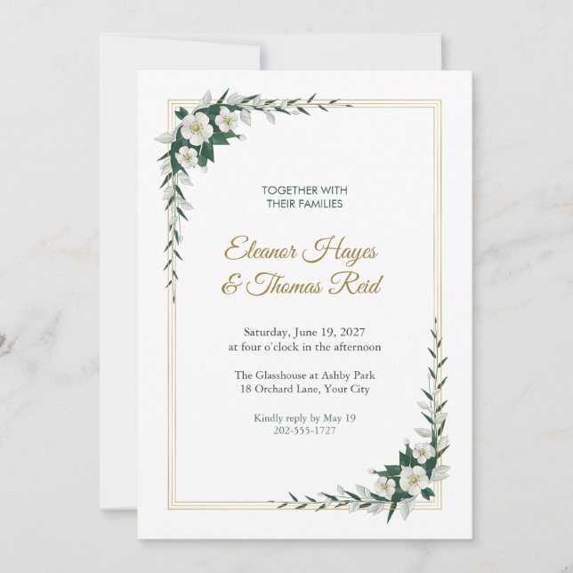 Regency Threefold Wedding Invitation (Front)