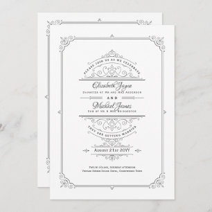 Regency Wedding Invitations Vintage Themed Classic