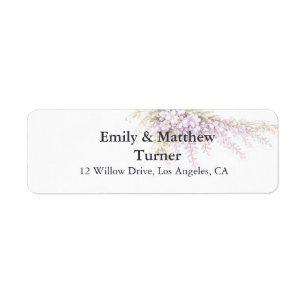 Regency Wisteria Wedding Label
