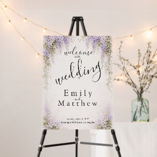 Regency Wisteria Wedding Welcome Foam Board