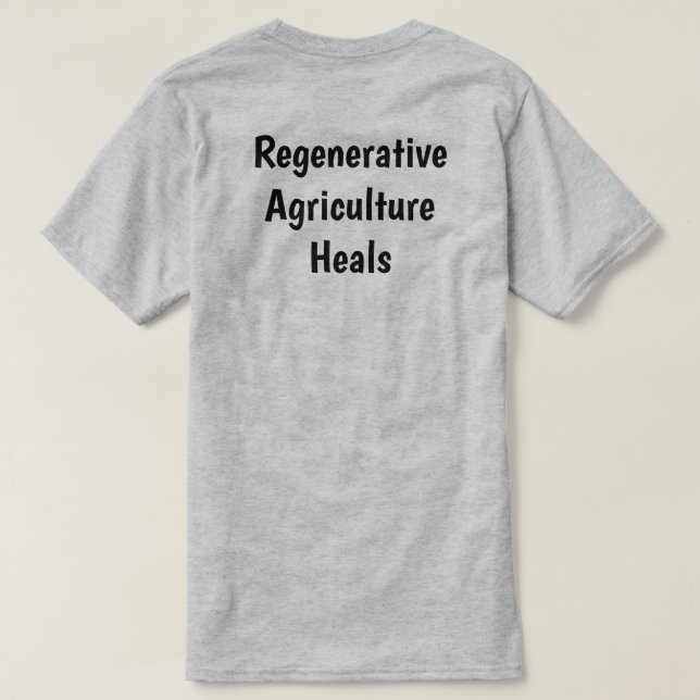 regenerative agriculture, sustainable promotion T-Shirt (Design Back)