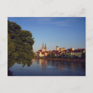 Regensburg am Abend Postcard