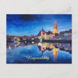 Regensburg, Bavaria at Dawn Postcard