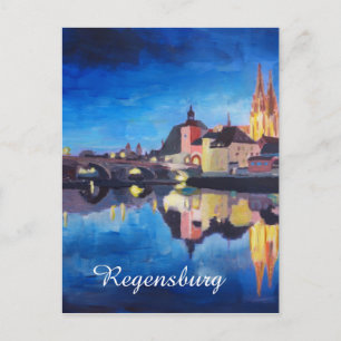 Regensburg, Bavaria at Dawn Postcard