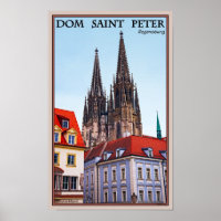 Regensburg - Cathedral St Peter Poster