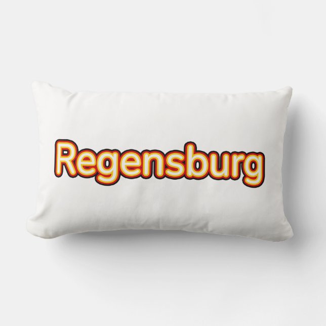 Regensburg Deutschland Germany Lumbar Pillow (Front)