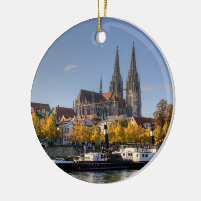 Regensburg , Germany Ceramic Ornament (Left)