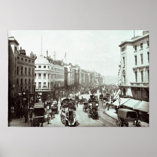 Regent Street, London c.1900 Poster (Front)