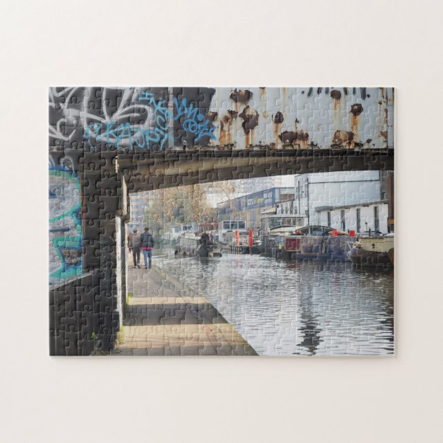Regent's Canal Bridge London United Kingdom UK Jigsaw Puzzle (Horizontal)
