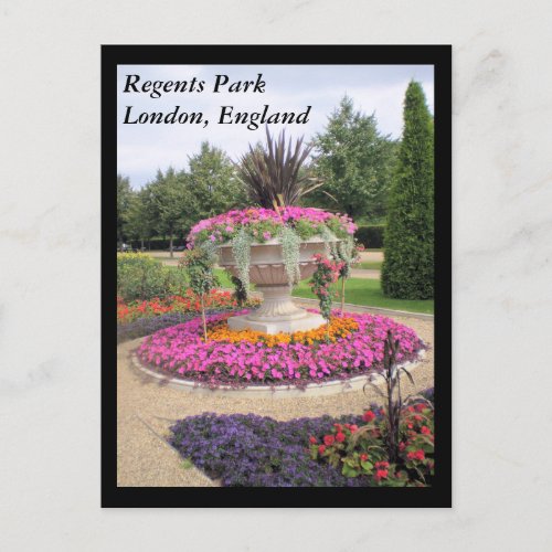 Regents Park London England postcard