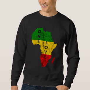 Reggae Africa Map Rasta Regae Music Rastafari Afri Sweatshirt