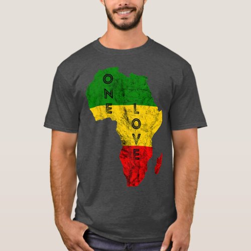 Reggae Africa Map Rasta Regae Music Rastafari Afri T_Shirt