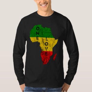 Reggae Africa Map Rasta Regae Music Rastafari Afri T-Shirt