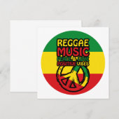 Reggae and Peace Symbol with positive quotes (Front/Back)