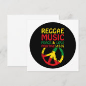 Reggae and Peace Symbol with positive quotes (Front/Back)