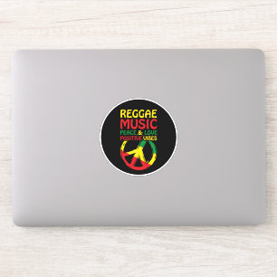 Reggae and Peace Symbol with positive quotes Sticker