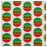 Reggae art with positive words Peace and Love Fabric