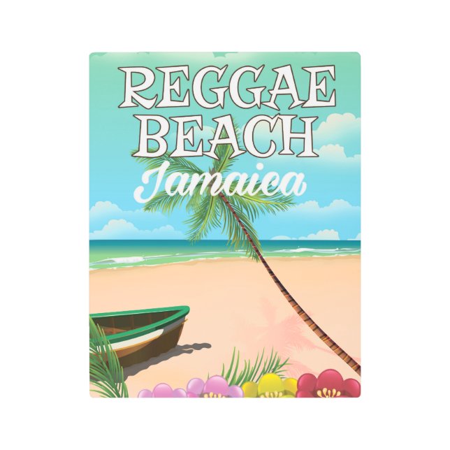 Reggae Beach Jamaica travel poster (Front)