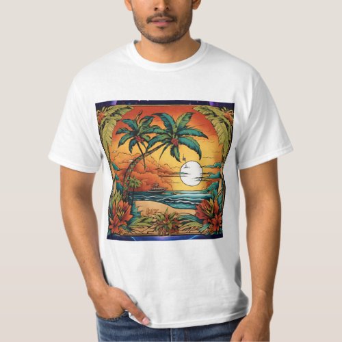 Reggae Beach Oasis Sailor Jerry  Ed Hardy Inspir T_Shirt