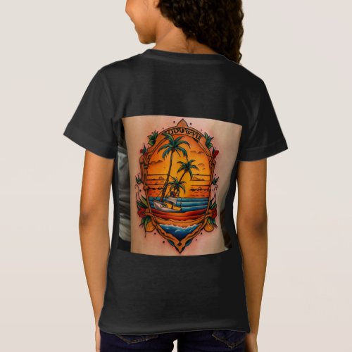 Reggae Beach Tattoo Fusion T_Shirt